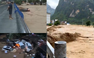廣西凌雲縣多個鄉鎮洪災 房屋被淹電力中斷