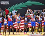 田径世锦赛：美国包揽男女4×100米接力冠军