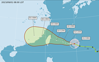 海葵颱風靠近 台氣象局估2日發陸警、3日登陸