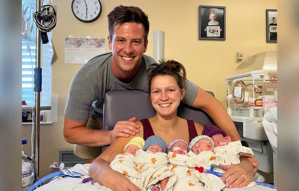 胎齡僅27週 美國超早產五胞胎平安回家