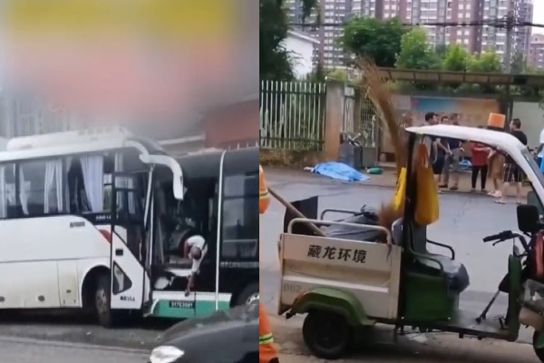 武漢公交車撞大巴釀傷亡 工作人員說法引眾怒