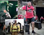 消防员失去手臂后 获世界最有力量残疾人称号