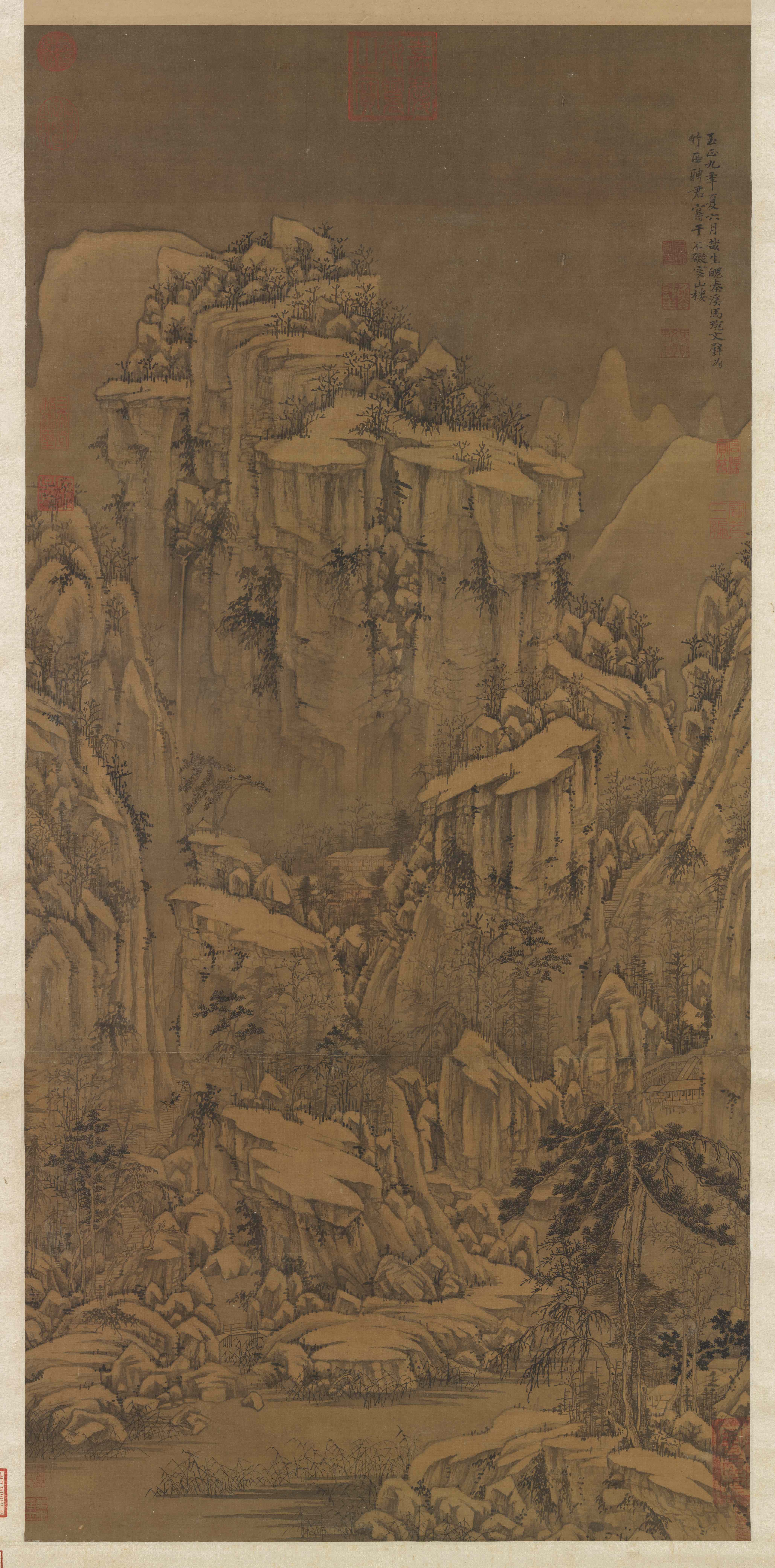 故宮南院翰墨空間新檔,色彩魔術師精彩登場,展出元代馬琬〈喬岫幽居〉。(故宮南院提供)