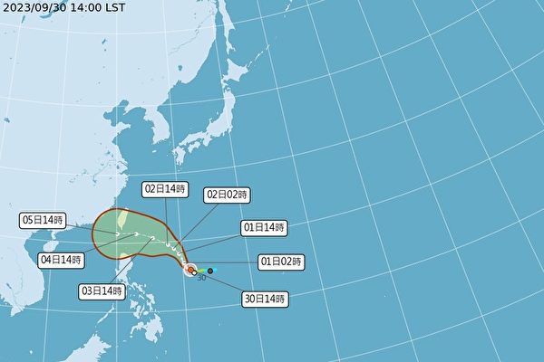 台风小犬生成 10/4至6日最靠近台湾