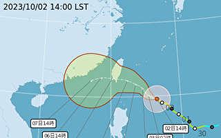 颱風小犬路徑再偏北 陸警最快3日下午發布