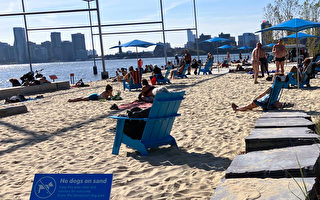 纽约曼哈顿首个公共沙滩 就在“小岛”旁