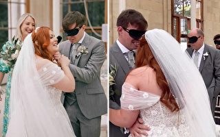 盲人新娘讓新郎和來賓戴眼罩 感受她的世界