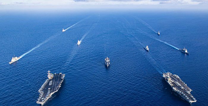 福特号和艾森豪威尔号航母在东地中海军演