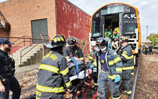 MBTA演习列车脱轨事故救援
