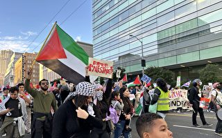 美民主黨總部外 發生親巴勒斯坦抗議暴力事件