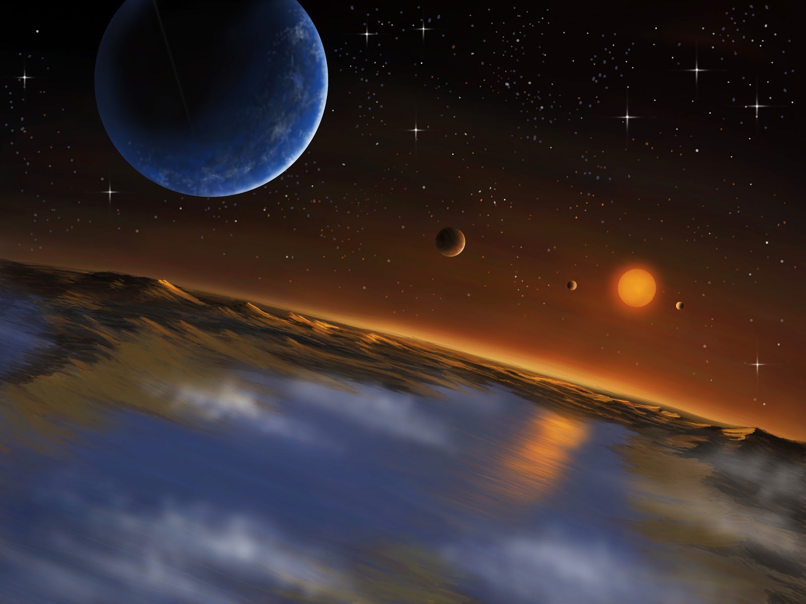 外星文明所在的恆星系統示意圖。(Shutterstock)