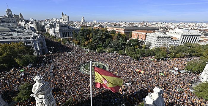 西班牙17万人抗议大赦加泰罗尼亚分离主义者