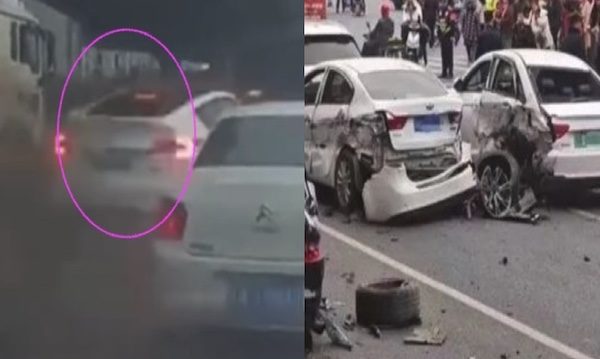 成都特斯拉撞11车 车主：出事当天才上牌照