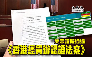 美眾議院通過法案 香港經貿辦可能被關閉