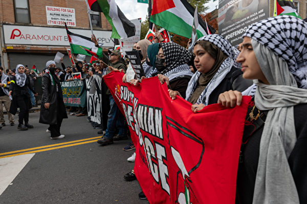 中共背景組織煽動紐約學生遊行反以色列