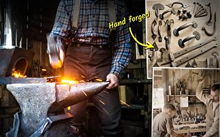 傳統鐵匠以古老方式鍛造 將技能傳給兒子