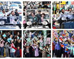 组图：台湾大选风景线 热闹的车队扫街