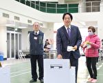 賴清德台南投票：台灣得來不易的民主 鼓勵踴躍投票