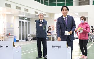 賴清德台南投票：台灣得來不易的民主 鼓勵踴躍投票