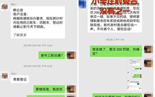 天津村民在村微信群发消息 被罚款200元
