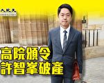 港高院颁令许智峯破产