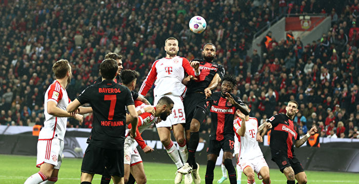 德甲“天王山之战” 勒沃库森3:0完胜拜仁