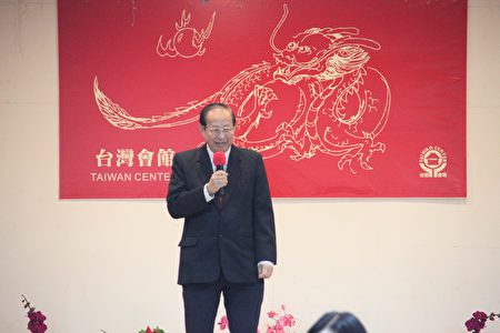 2024年2月11日，台湾会馆理事长苏春槐致词。