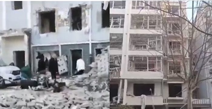 大年初四 河北邢台居民楼爆炸 全楼玻璃震碎