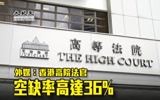 外媒：香港高院法官空缺率高達36%
