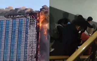 河北涿州市医院大楼起火 病人被堵在楼道