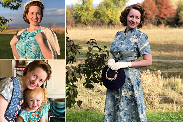 回歸傳統 年輕媽媽為自己和孩子鉤織復古裙