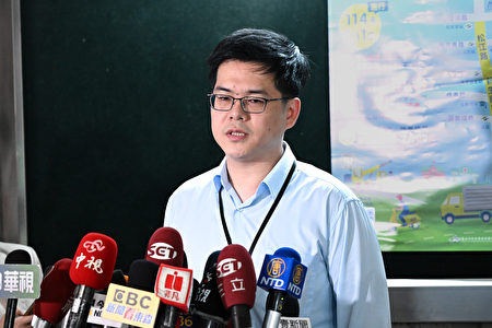 2024年3月27日，台北市法務局局長連堂凱說明寶林案處理情況。
