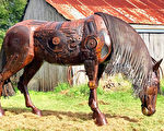 組圖：用廢金屬製成的動物雕塑 活靈活現