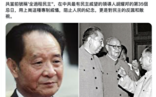 胡耀邦35周年忌日之际 红二代纪念文被删
