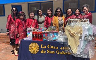 華裔女士聖蓋博La Casa社區幼兒園送暖