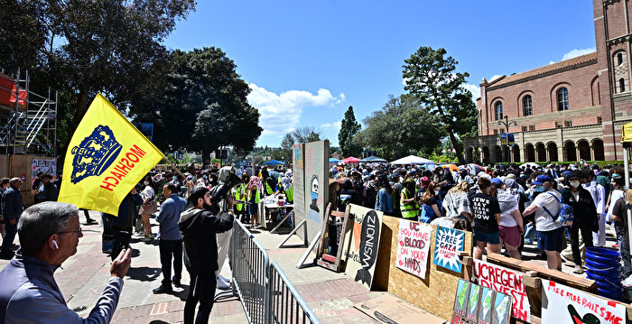 美国大学反犹示威持续 加大LA分校爆发冲突