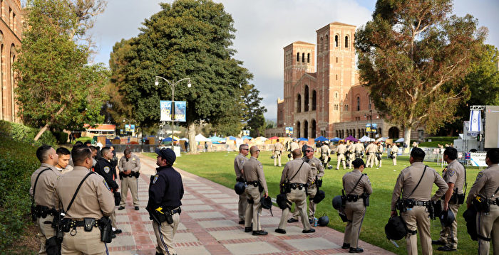 UCLA校园抗议深夜现暴力 致课程取消