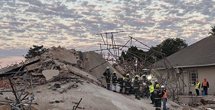 南非一在建公寓楼倒塌 已6死 数十人下落不明