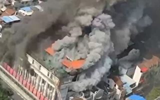 廣州一批發市場突發大火釀傷亡 現場畫面曝光