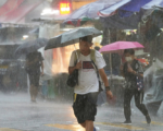 黄雨昨生效 荃湾雨势特别大