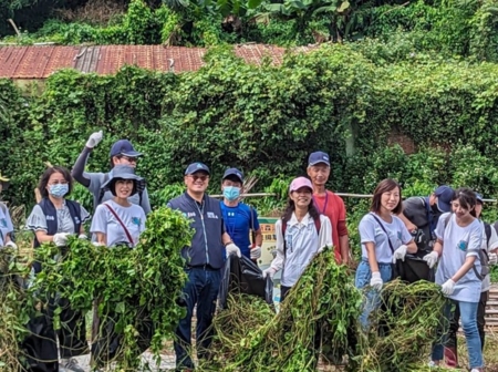 桃園市政府戮力於铲除小花蔓澤蘭行動合适聯合國永續發展目標（SDGs）第15項。