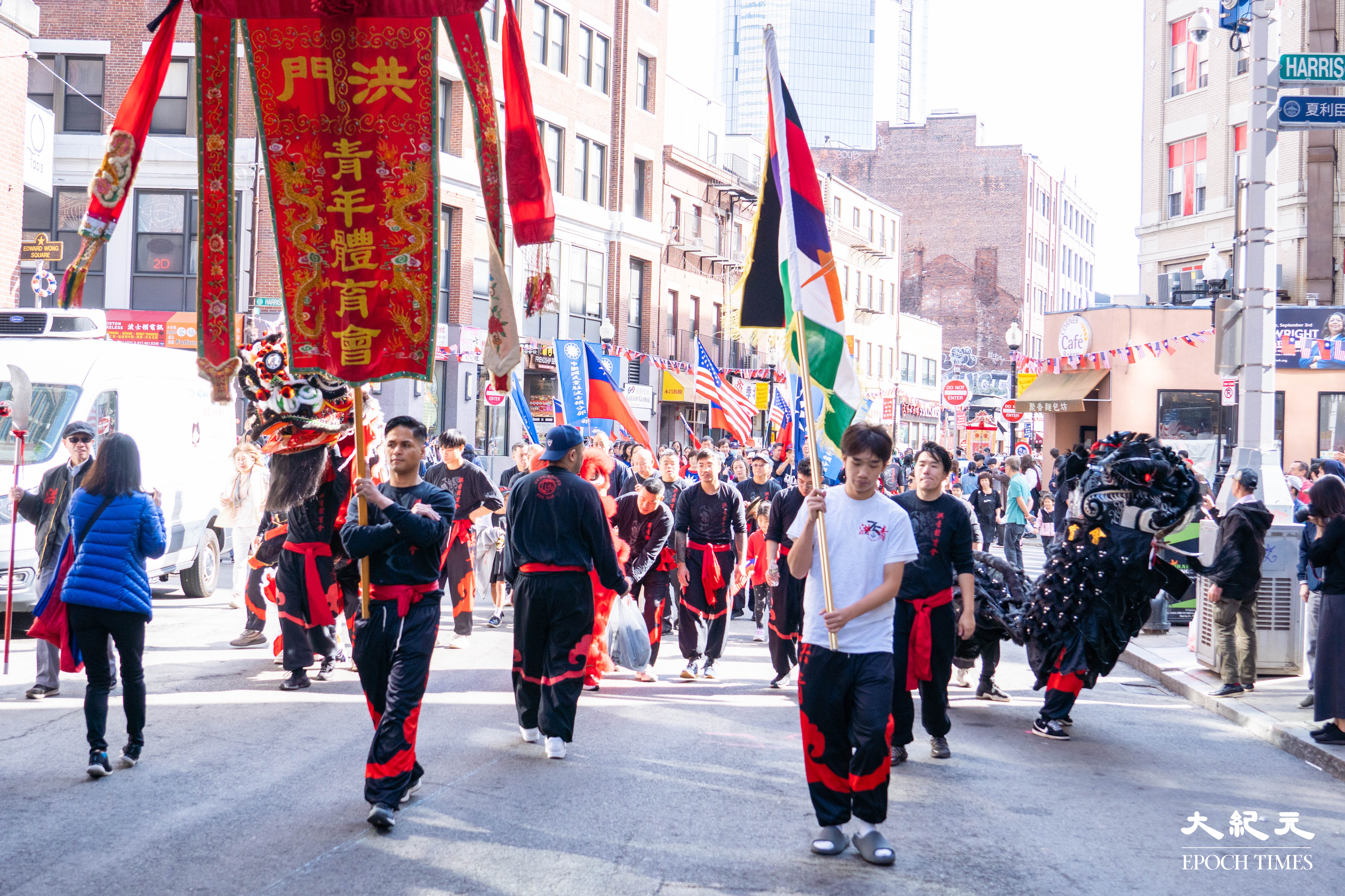 圖 組圖：波士頓千人遊行 慶中華民國雙十節