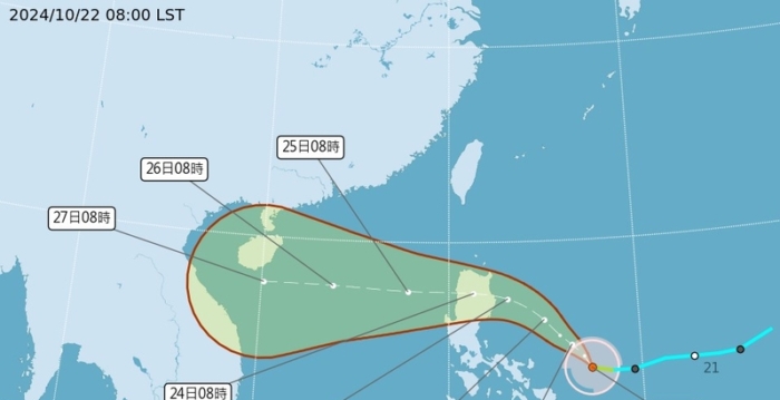 台风潭美生成 专家：台湾北部、东部防豪雨