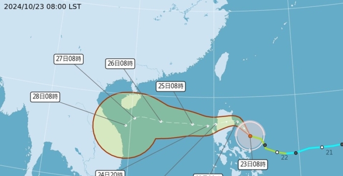 专家：台风潭美24至25日对台影响最大 防豪雨