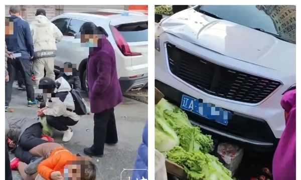 沈阳一私家车撞进早市 致13人送医