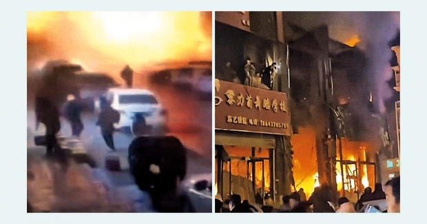 吉林一烤肉店爆炸 建筑碎片被炸飞 至少13人伤