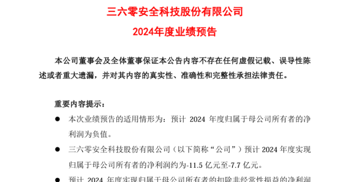 360安全科技預虧11億 市值蒸發4000億 | 虧損 | 股價 | 大紀元