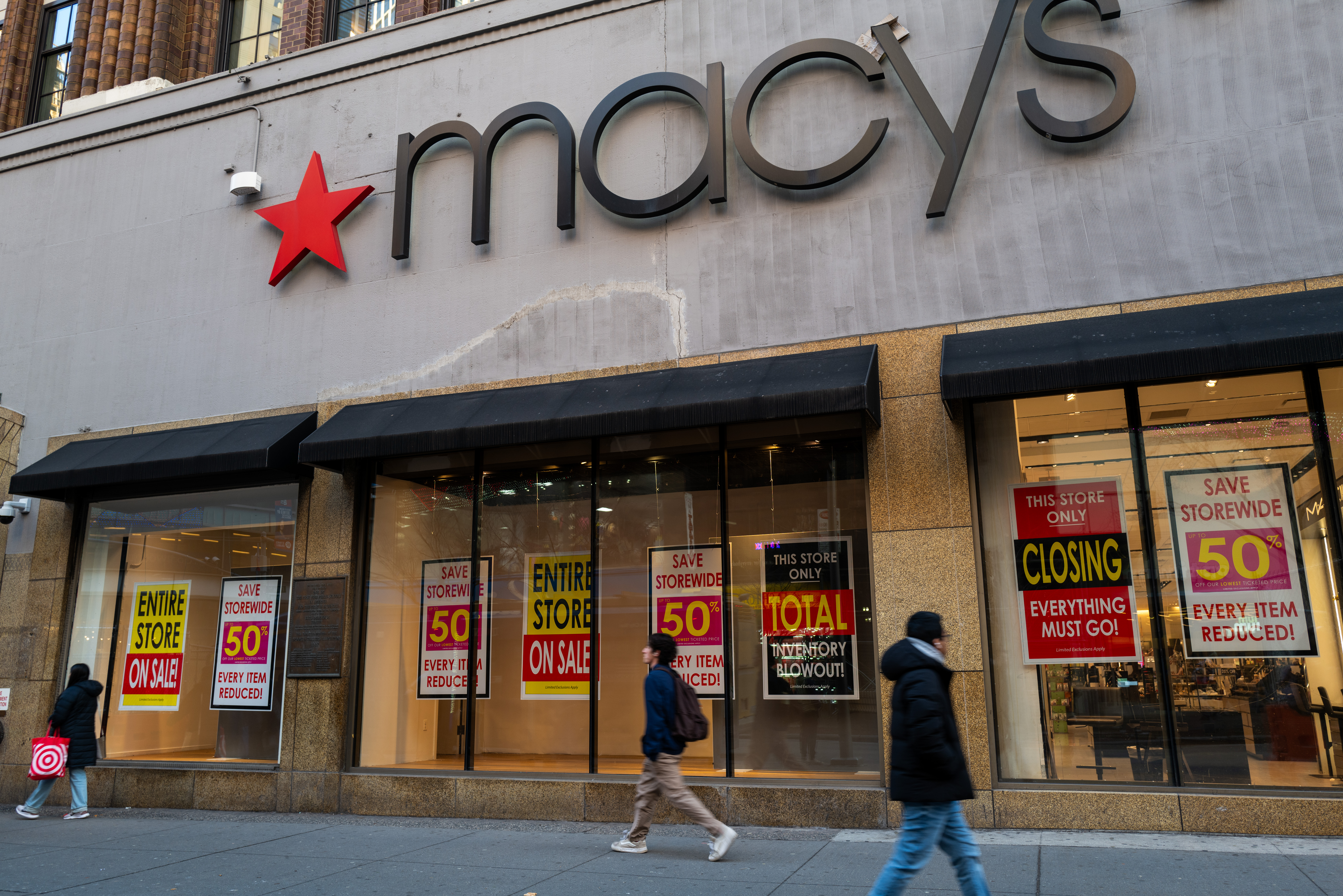 梅西百貨(Macy’s)公司於2025年1月13日宣布,關閉其位於紐約市布碌崙的一家門店。(Spencer Platt/Getty Images)