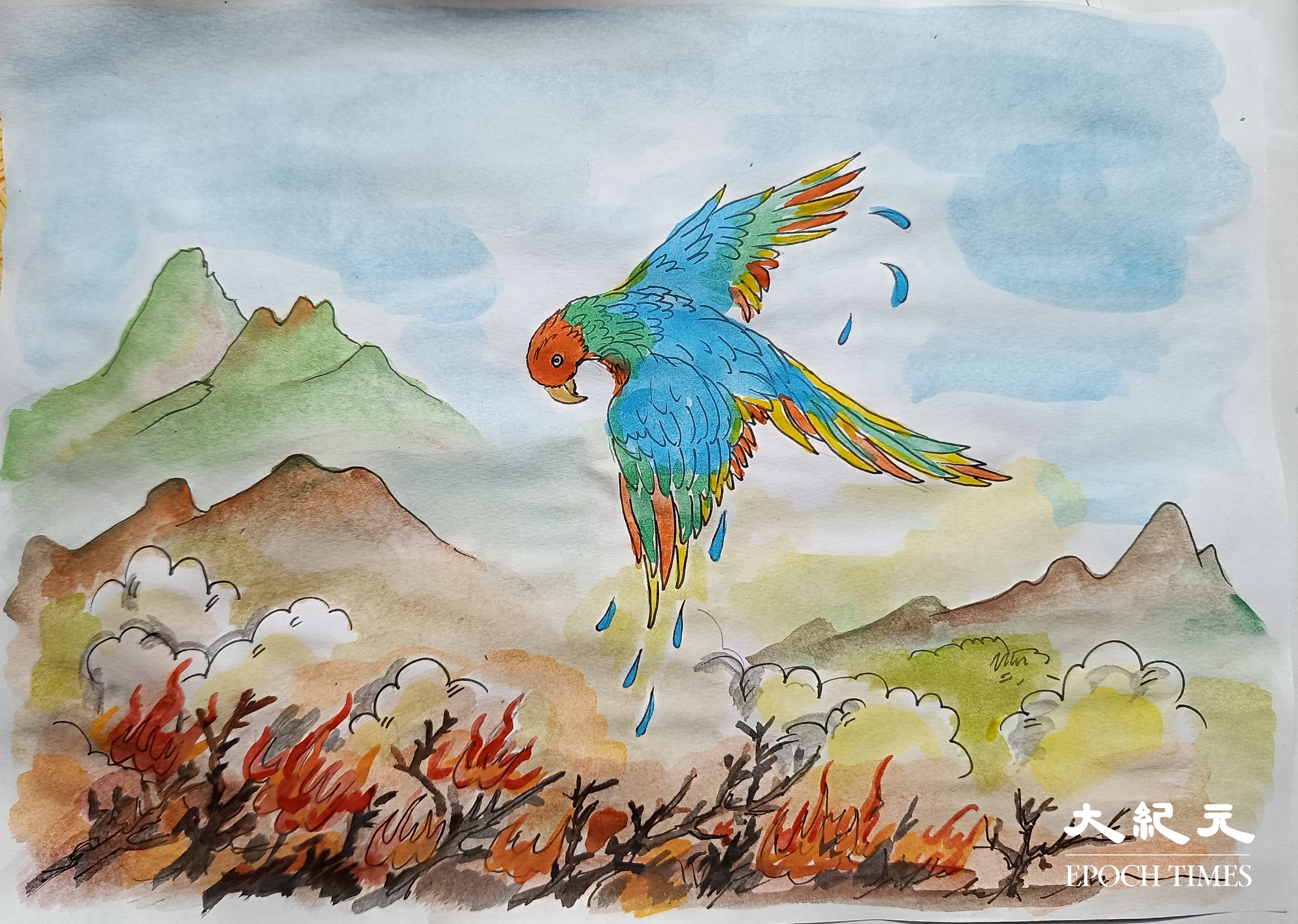 涂鸦素描鸟与彩色填充简单的设计适合制作贺卡矢量说明图库矢量图©angelp 479398958, image size:3949x2811