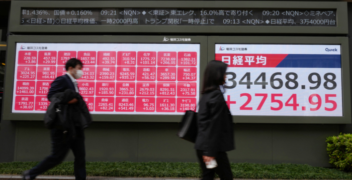 川普关税逆转 日韩台股市齐涨 中港疲弱